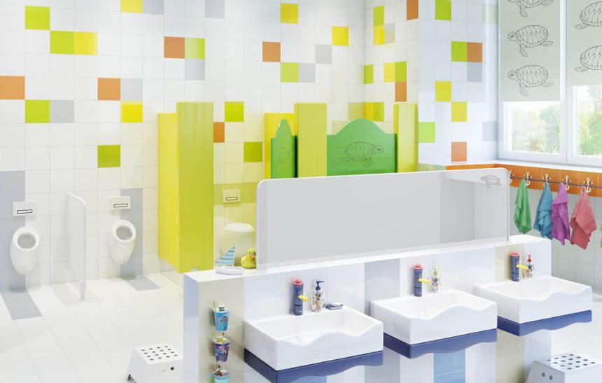 Trang trí nhà vệ sinh bằng các loại gạch màu sắc