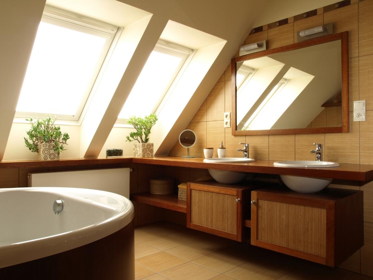 Mẫu nhà tắm được thiết kế để tận dụng tối đa nguồn ánh sáng tự nhiên