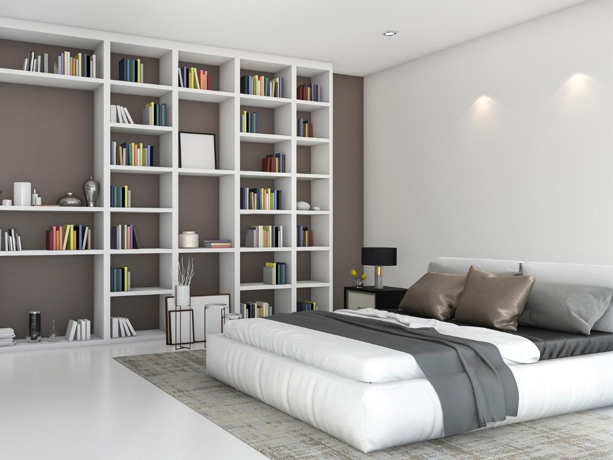 Kệ sách giúp bạn tận dụng không gian trong phòng một cách triệt để