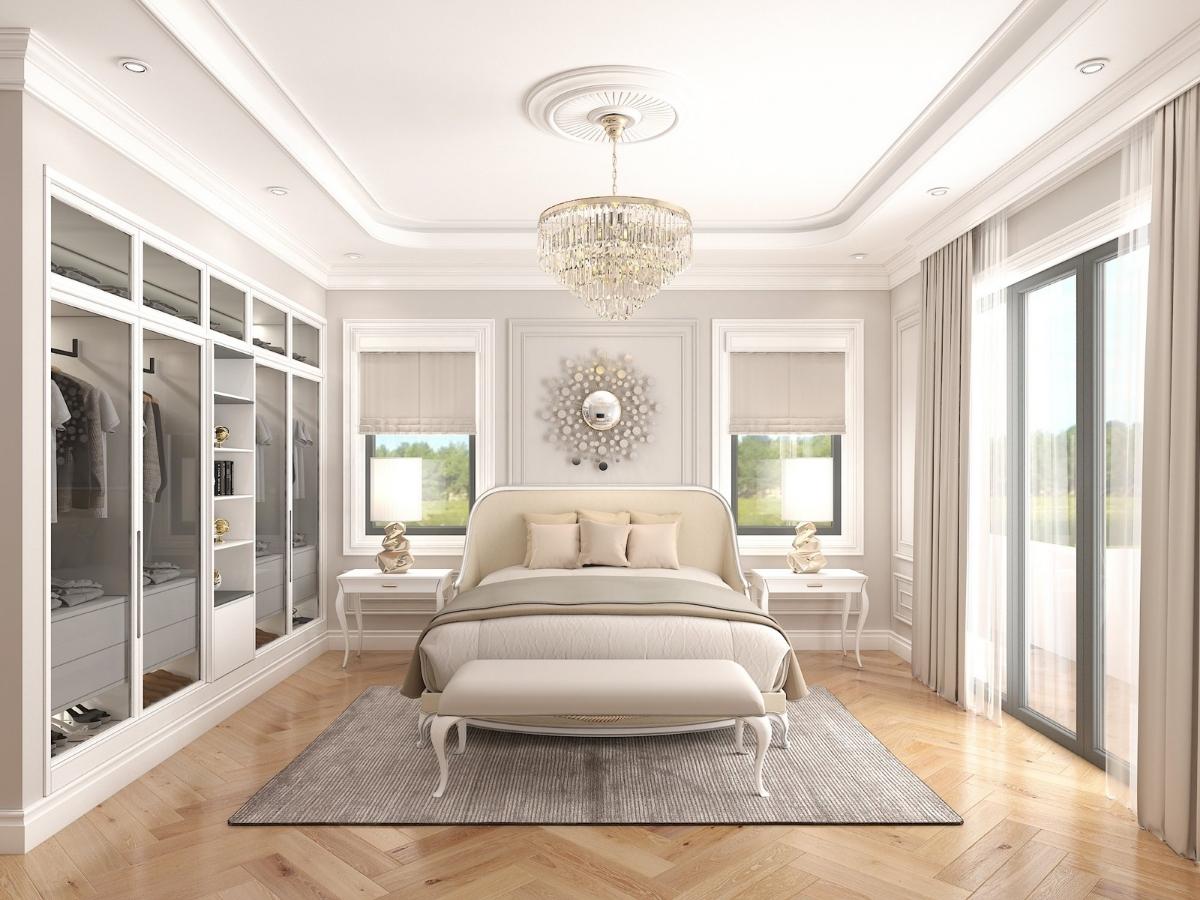 Thiết kế phòng ngủ đẹp sang trọng mang phong cách Châu  Âu