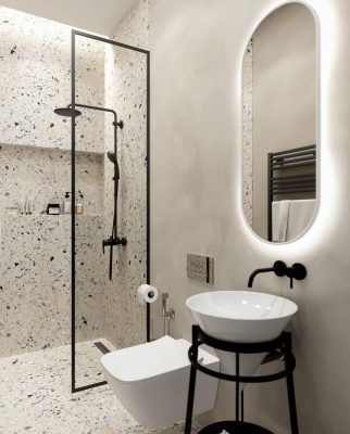 Gương nhà tắm giúp không gian rộng và đẹp hơn