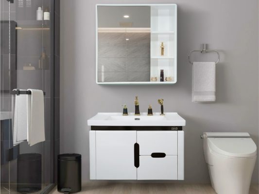 Lavabo âm bàn kết hợp cùng các món phụ kiện sang trọng giúp tôn lên vẻ đẹp không gian nhà tắm