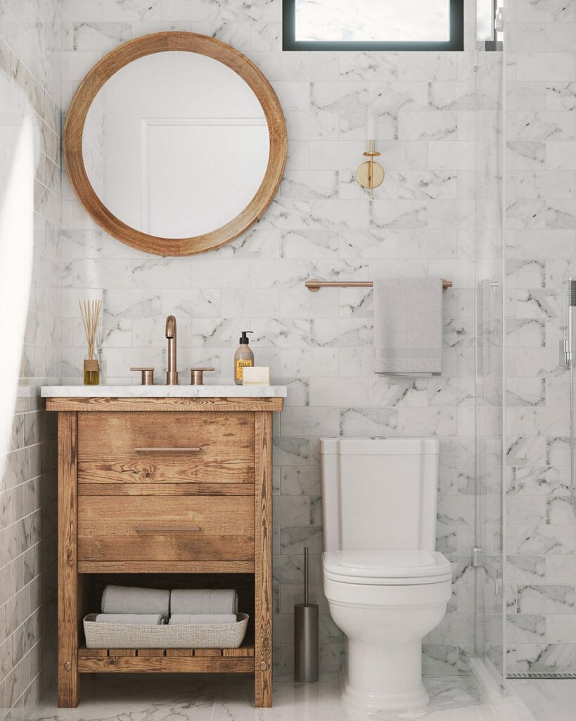 Nhà tắm phong cách Scandinavian tối giản