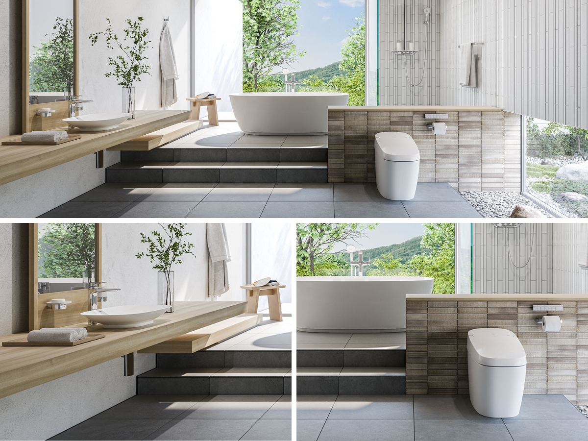 Với bộ sưu tập S600 của INAX, không gian phòng tắm được trang bị đầy đủ thiết bị theo phong cách Nhật Bản, mang đến sự hoàn hảo và tinh tế cho không gian tắm của bạn.